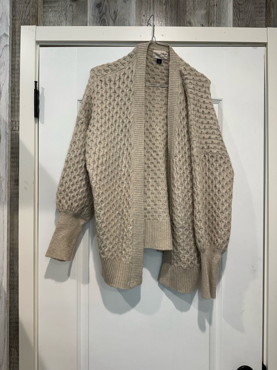 Universal Thread Jackets & Blazers - Universal Thread Cream Open-Front Textured Knit Cardigan